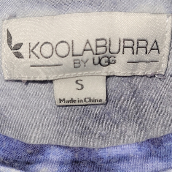 Koolaburrra by Ugg Shirt Womens S Blue Tie‎ Dye Stretch Modal Relaxed Tee - Picture 5 of 11